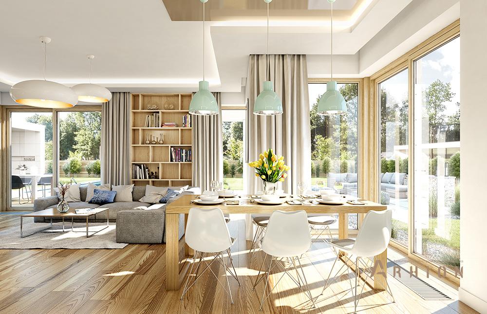 2. Проект двухэтажного дома в стиле Ллойда Райта (прерий) с многоскатной кровлей, mp-139, площадью - 234 кв c терассой, гаражом