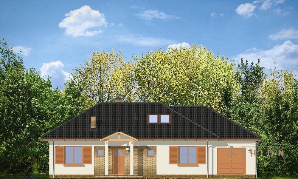 3. Проект одноэтажного дома в современном стиле с четырехскатной, mp-147, площадью - 162 кв c мансардой, терассой, гаражом