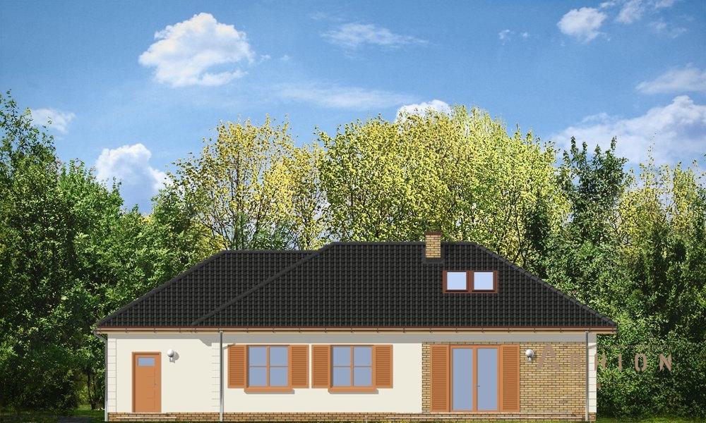 2. Проект одноэтажного дома в современном стиле с четырехскатной, mp-147, площадью - 162 кв c мансардой, терассой, гаражом