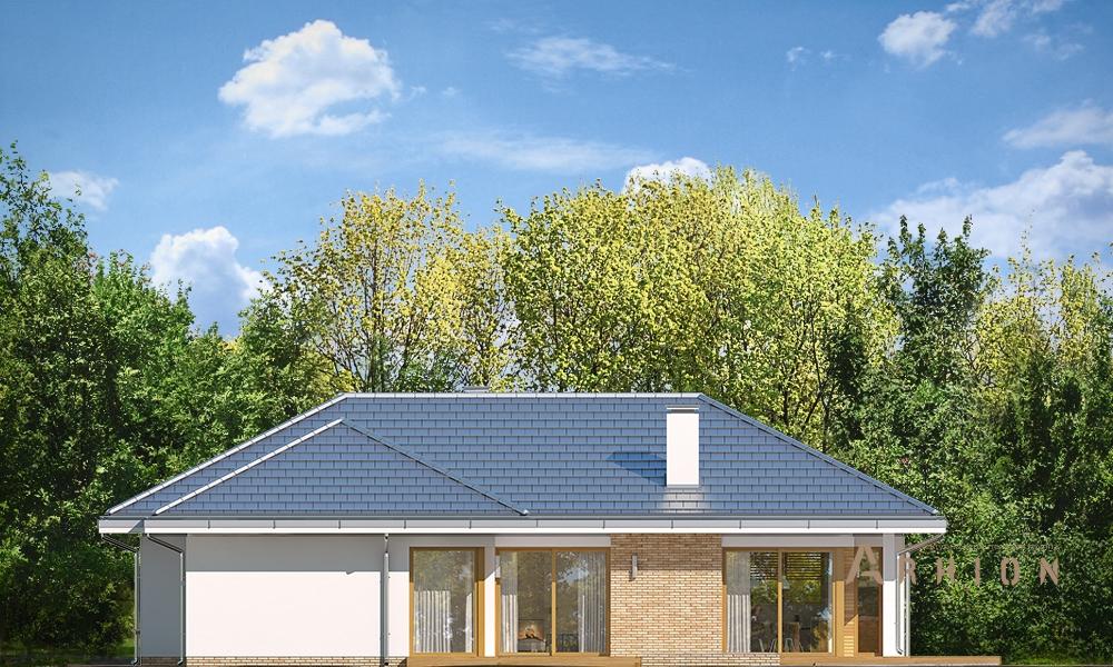 12. Проект одноэтажного дома в современном стиле с четырехскатной, mp-150, площадью - 230 кв c терассой, гаражом