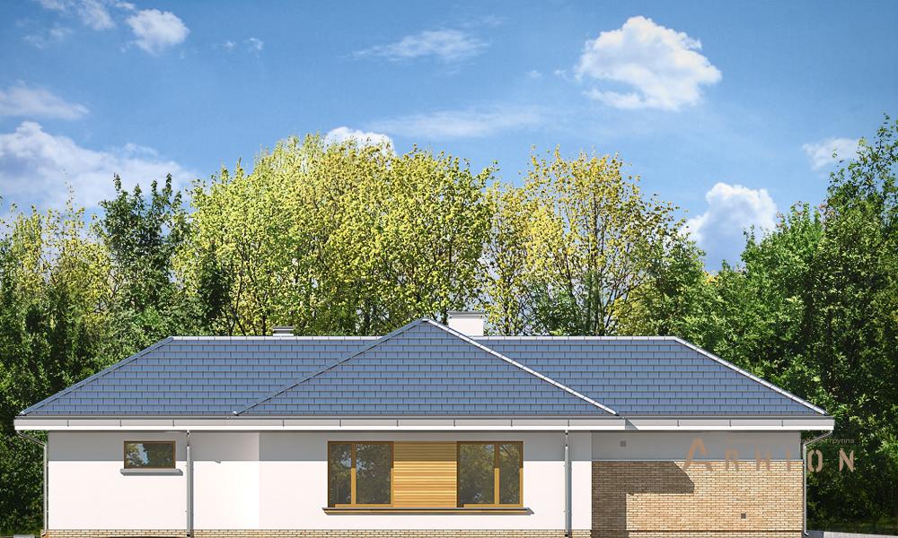 2. Проект одноэтажного дома в современном стиле с четырехскатной, mp-150, площадью - 230 кв c терассой, гаражом