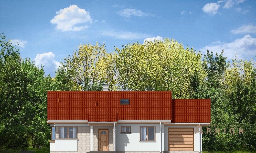 9. Проект одноэтажного дома в финском стиле с двускатной кровлей, mp-155, площадью - 108 кв c мансардой, терассой, гаражом, эркером