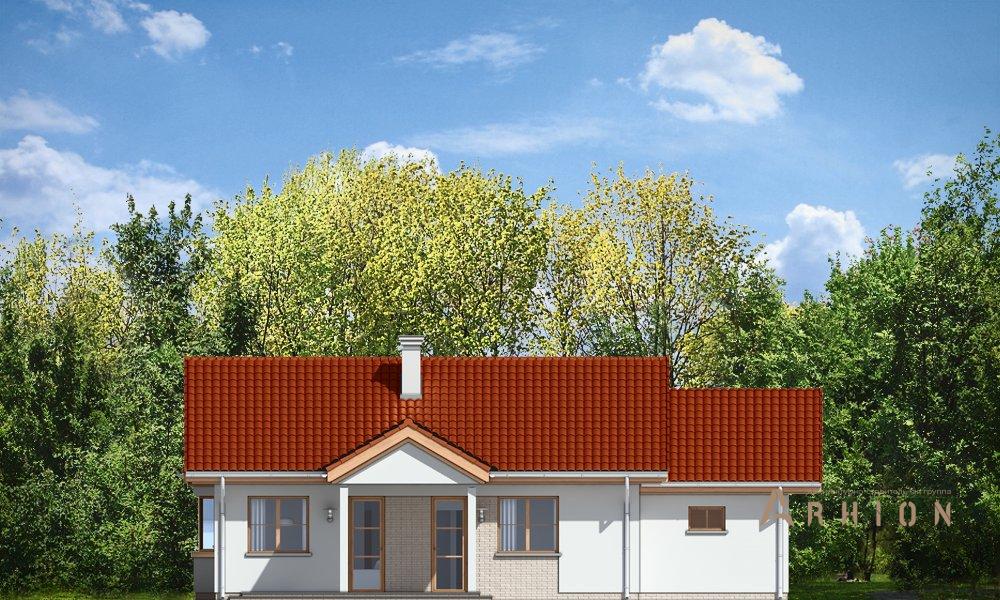 4. Проект одноэтажного дома в финском стиле с двускатной кровлей, mp-155, площадью - 108 кв c мансардой, терассой, гаражом, эркером