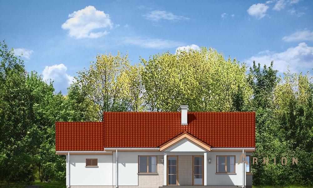 10. Проект одноэтажного дома в финском стиле с двускатной кровлей, mp-155, площадью - 108 кв c мансардой, терассой, гаражом, эркером