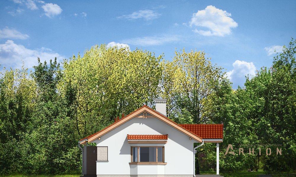 2. Проект одноэтажного дома в финском стиле с двускатной кровлей, mp-155, площадью - 108 кв c мансардой, терассой, гаражом, эркером