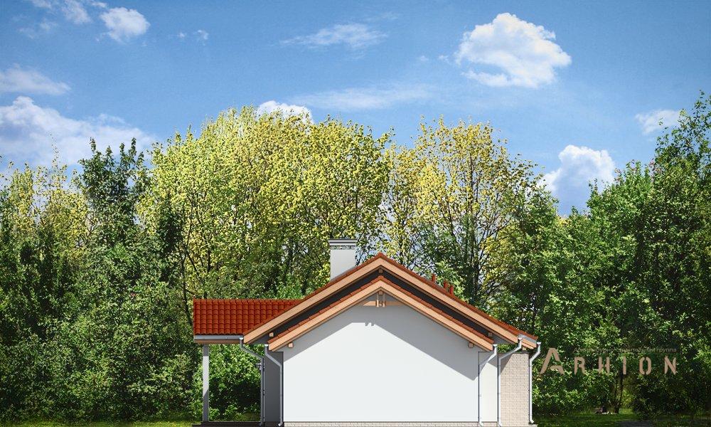 6. Проект одноэтажного дома в финском стиле с двускатной кровлей, mp-155, площадью - 108 кв c мансардой, терассой, гаражом, эркером