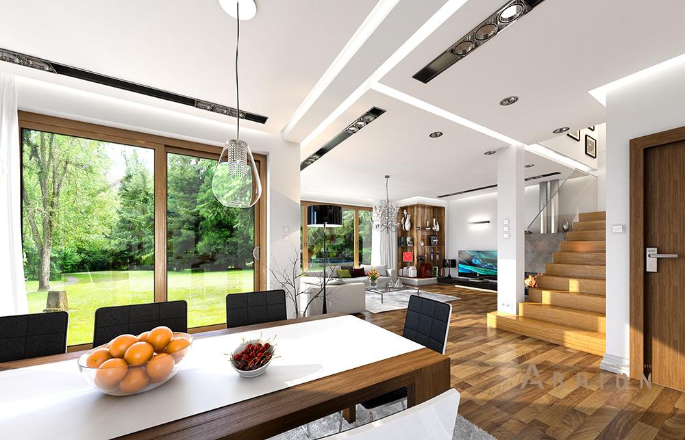 3. Проект двухэтажного дома в европейском стиле с четырехскатной, mp-162, площадью - 228 кв c терассой, балконом, гаражом