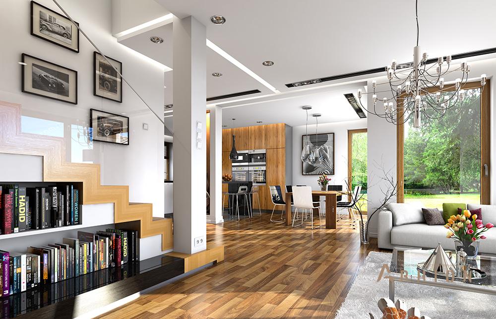 4. Проект двухэтажного дома в современном стиле с четырехскатной, mp-167, площадью - 224 кв c терассой, балконом, гаражом