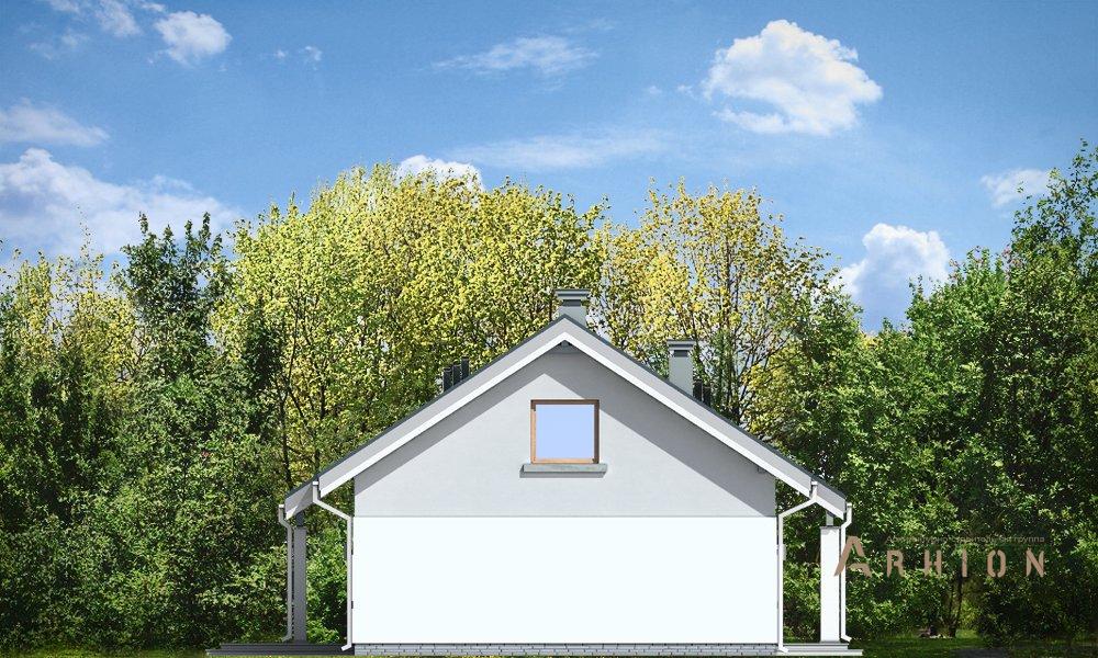 7. Проект одноэтажного дома в канадском стиле с двускатной кровлей, mp-171, площадью - 131 кв c мансардой, терассой