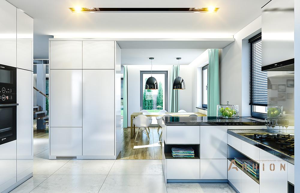 2. Проект двухэтажного дома в современном стиле с четырехскатной, mp-183, площадью - 273 кв c терассой, балконом, гаражом