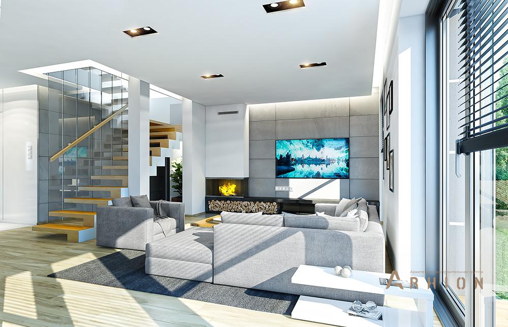 5. Проект двухэтажного дома в современном стиле с четырехскатной, mp-183, площадью - 273 кв c терассой, балконом, гаражом