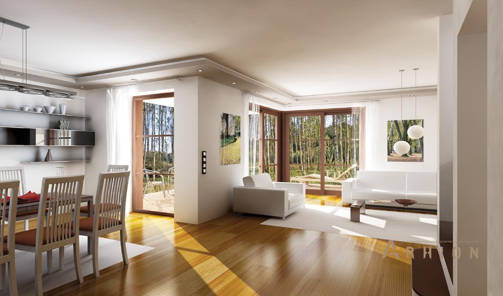 5. Проект двухэтажного дома в современном стиле с четырехскатной, mp-184, площадью - 233 кв c терассой, балконом, гаражом