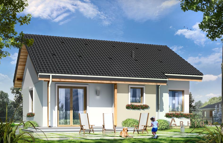 4. Проект одноэтажного дома в скандинавском стиле с двускатной кровлей, mp-186, площадью - 86 кв