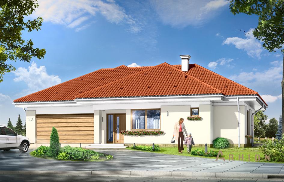 1. Проект одноэтажного дома в прованском стиле с многоскатной кровлей, mp-196, площадью - 260 кв c мансардой, терассой, гаражом, эркером, вторым светом