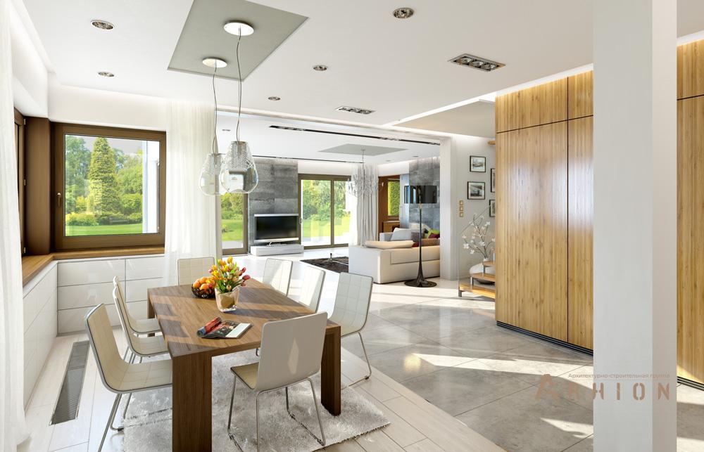 5. Проект двухэтажного дома в современном стиле с многоскатной кровлей, mp-206, площадью - 378 кв c мансардой, терассой, гаражом