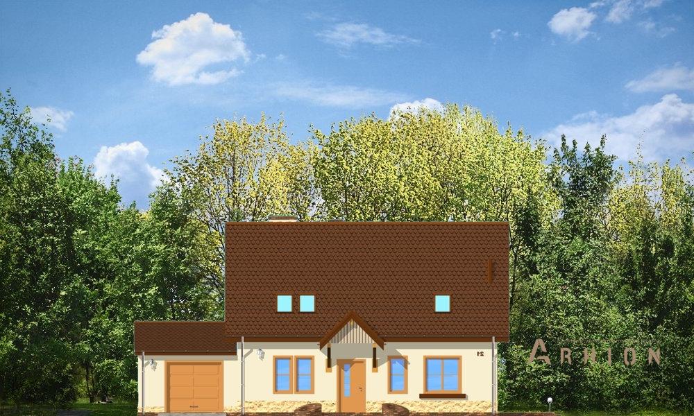 4. Проект одноэтажного дома в европейском стиле с двускатной кровлей, mp-208, площадью - 198 кв c мансардой, терассой, гаражом