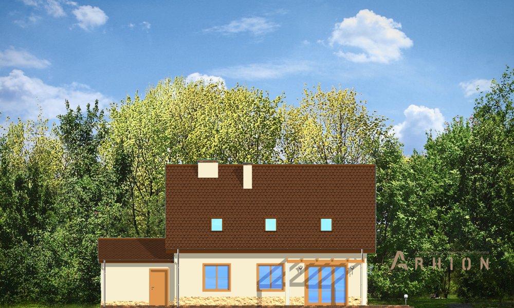 8. Проект одноэтажного дома в европейском стиле с двускатной кровлей, mp-208, площадью - 198 кв c мансардой, терассой, гаражом