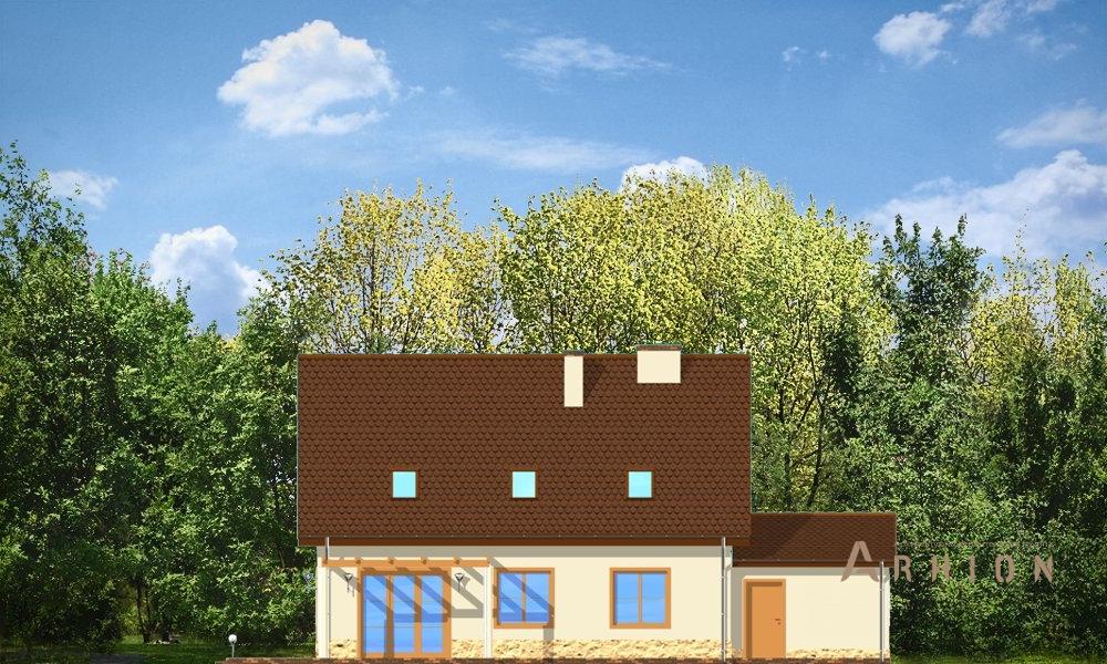 9. Проект одноэтажного дома в европейском стиле с двускатной кровлей, mp-208, площадью - 198 кв c мансардой, терассой, гаражом