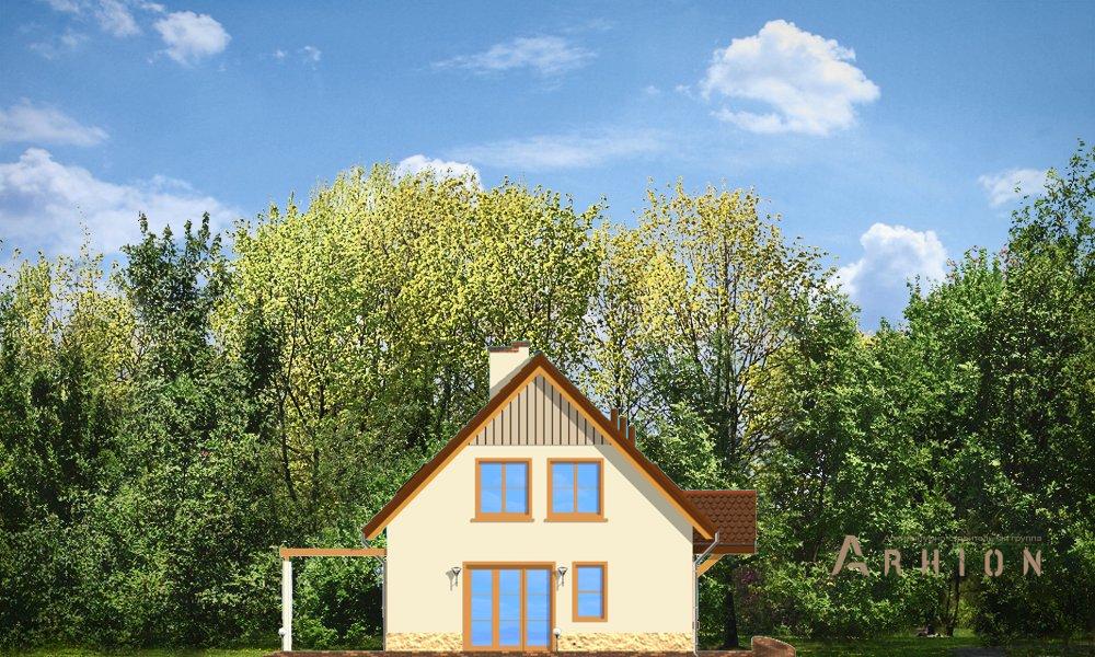 10. Проект одноэтажного дома в европейском стиле с двускатной кровлей, mp-208, площадью - 198 кв c мансардой, терассой, гаражом