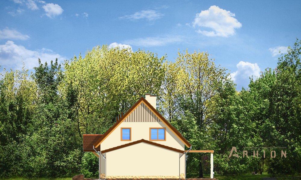 2. Проект одноэтажного дома в европейском стиле с двускатной кровлей, mp-208, площадью - 198 кв c мансардой, терассой, гаражом