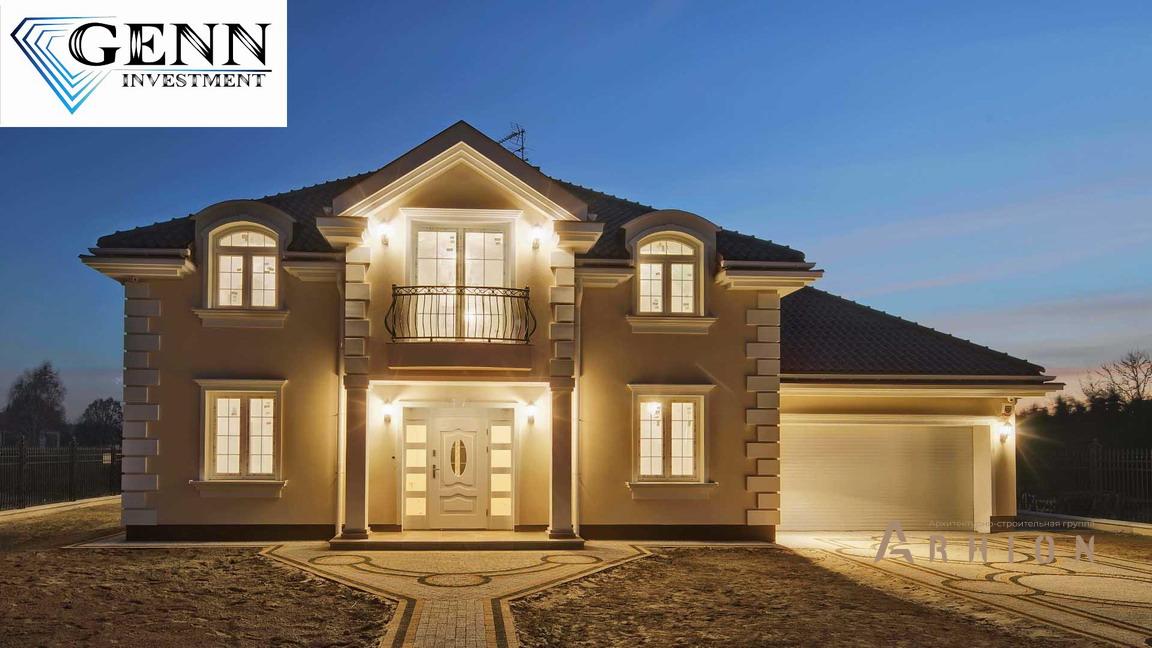 8. Проект одноэтажного дома в классическом стиле с многоскатной кровлей, mp-215, площадью - 314 кв c мансардой, терассой, балконом, гаражом, эркером, вторым светом