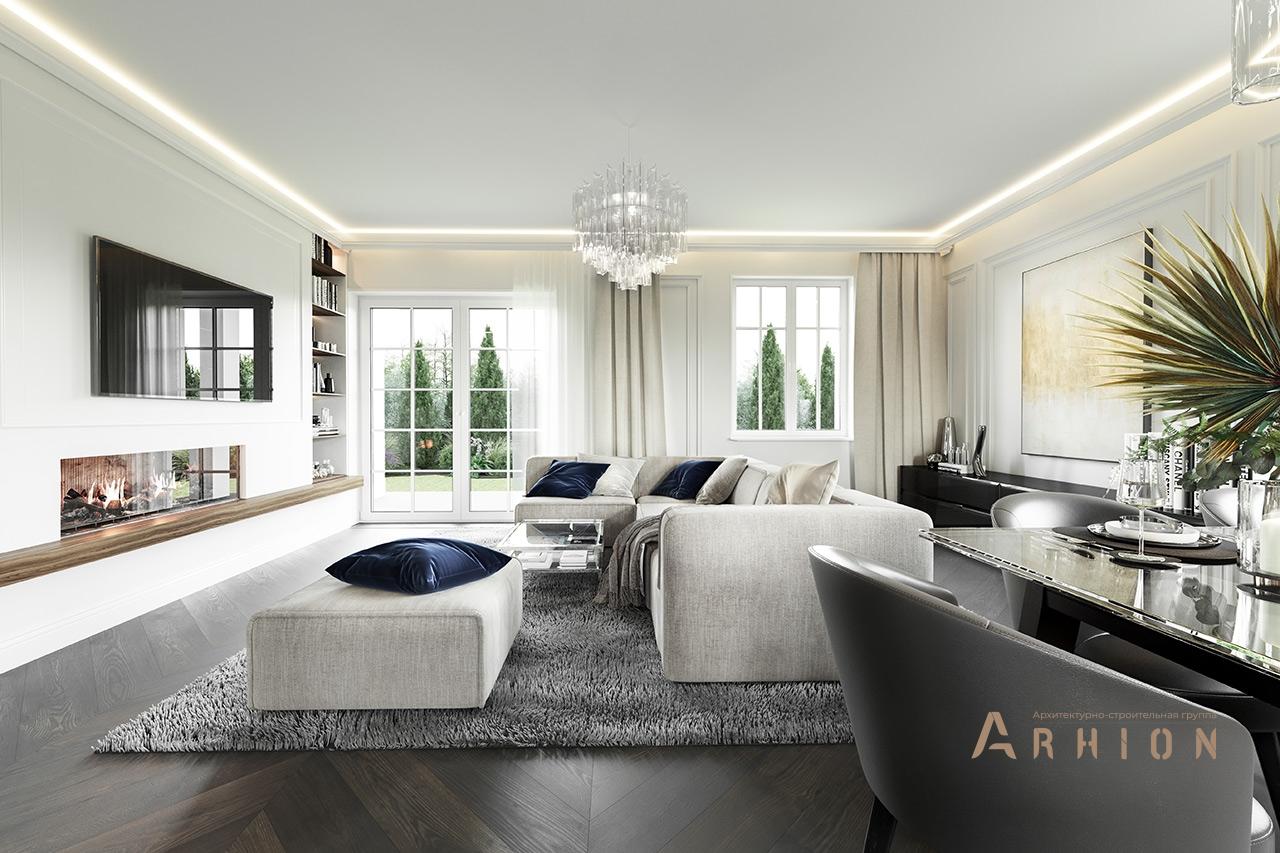 5. Проект двухэтажного дома в классическом стиле с четырехскатной, mp-217, площадью - 178 кв c терассой, балконом, гаражом