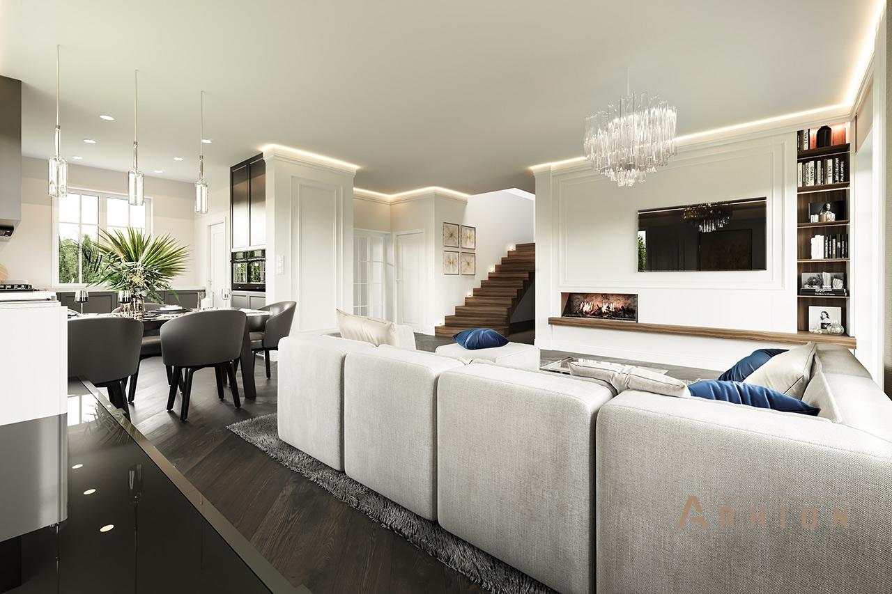 4. Проект двухэтажного дома в классическом стиле с четырехскатной, mp-217, площадью - 178 кв c терассой, балконом, гаражом