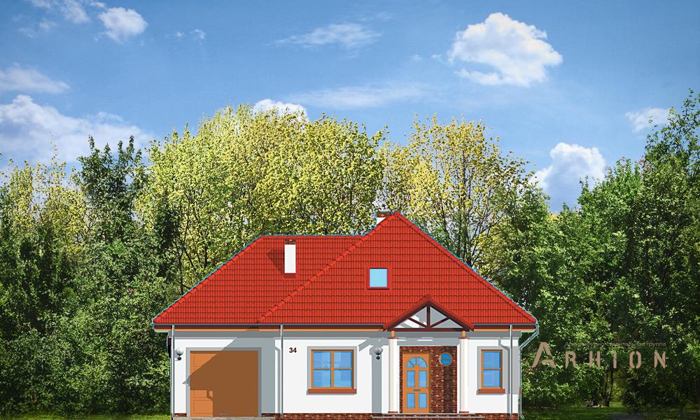 2. Проект одноэтажного дома в европейском стиле с многоскатной кровлей, mp-221, площадью - 184 кв c мансардой, терассой, гаражом