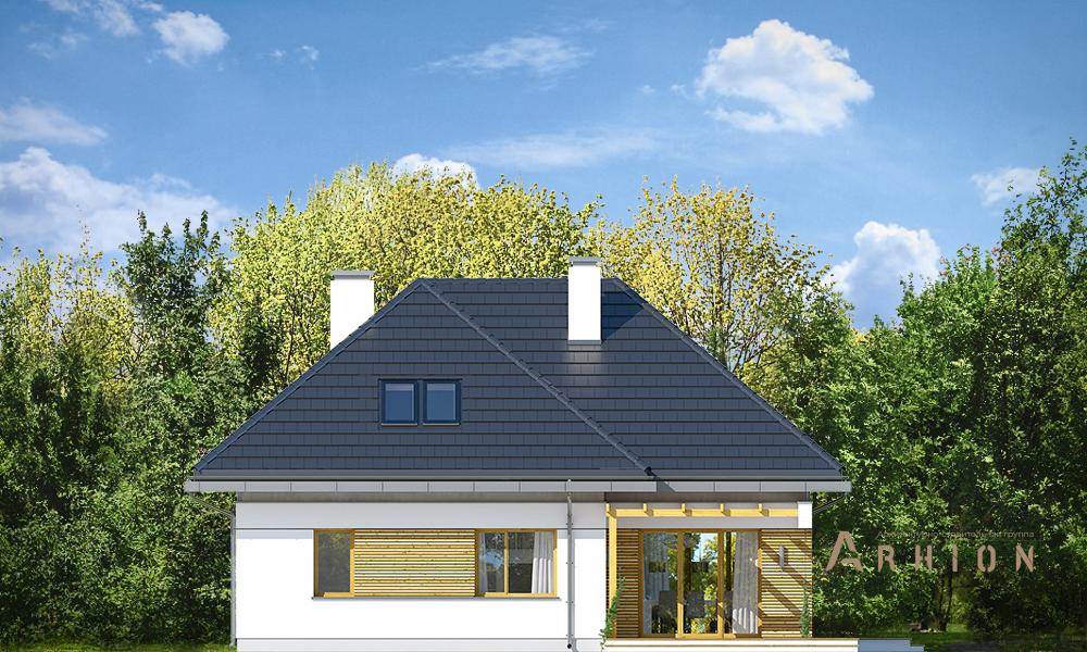 3. Проект одноэтажного дома в современном стиле с четырехскатной, mp-238, площадью - 190 кв c мансардой, терассой, гаражом