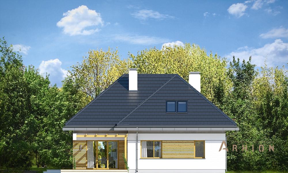 8. Проект одноэтажного дома в современном стиле с четырехскатной, mp-238, площадью - 190 кв c мансардой, терассой, гаражом