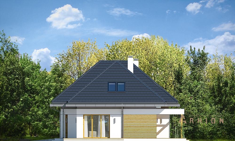 6. Проект одноэтажного дома в современном стиле с четырехскатной, mp-238, площадью - 190 кв c мансардой, терассой, гаражом