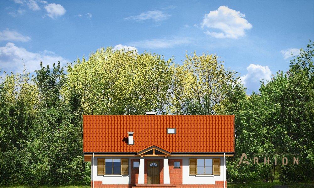 11. Проект одноэтажного дома в европейском стиле с многоскатной кровлей, mp-244, площадью - 120 кв c мансардой, терассой