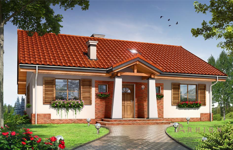 1. Проект одноэтажного дома в европейском стиле с многоскатной кровлей, mp-244, площадью - 120 кв c мансардой, терассой