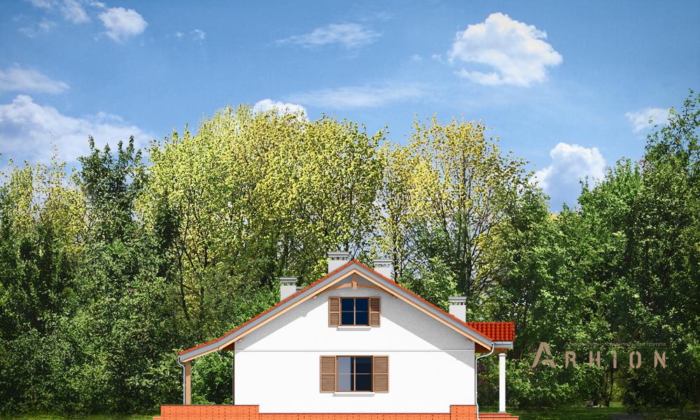 3. Проект одноэтажного дома в канадском стиле с двускатной кровлей, mp-246, площадью - 170 кв c мансардой, терассой, гаражом