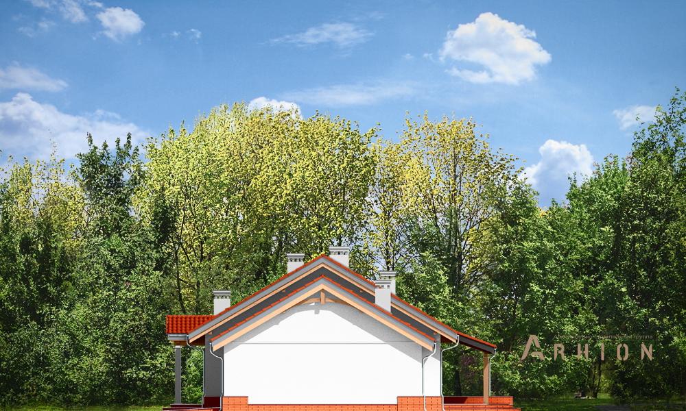 8. Проект одноэтажного дома в канадском стиле с двускатной кровлей, mp-246, площадью - 170 кв c мансардой, терассой, гаражом