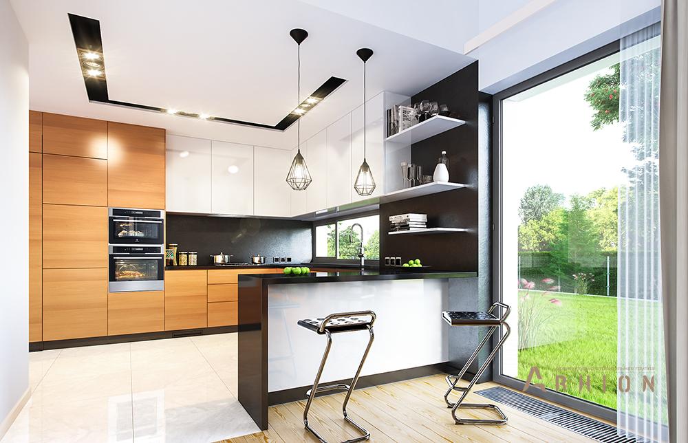 4. Проект одноэтажного дома в современном стиле с четырехскатной, mp-255, площадью - 255 кв c терассой, гаражом