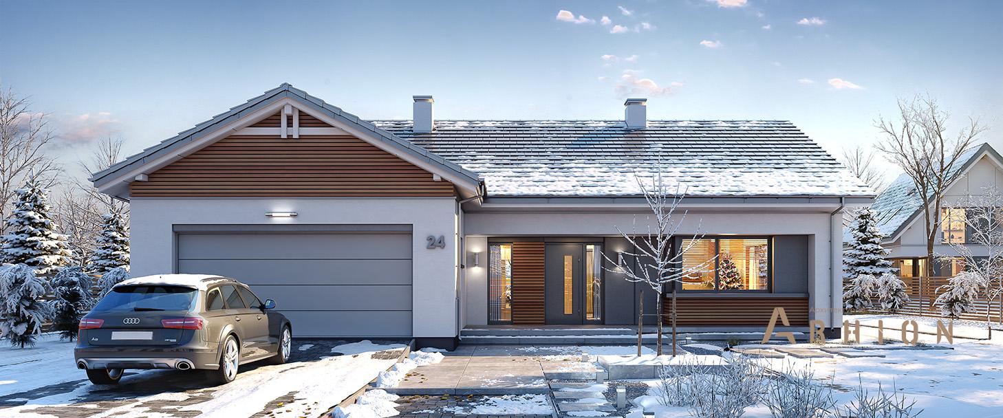 11. Проект одноэтажного дома в стиле хай-тек с плоской кровлей , mp-257, площадью - 247 кв c мансардой, терассой, гаражом