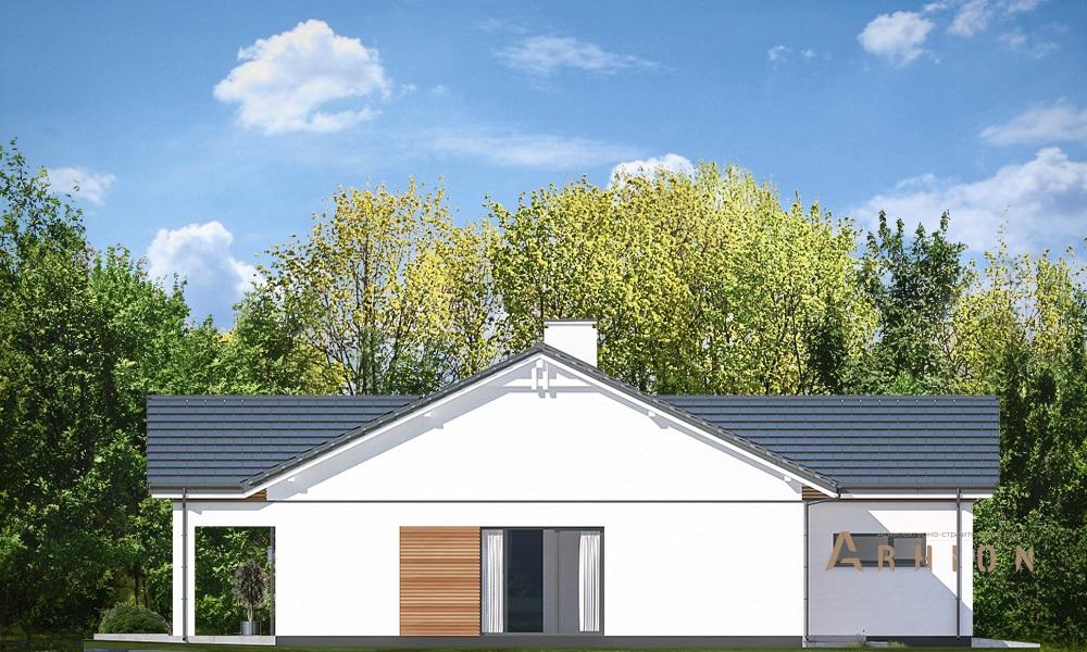 18. Проект одноэтажного дома в стиле хай-тек с плоской кровлей , mp-257, площадью - 247 кв c мансардой, терассой, гаражом