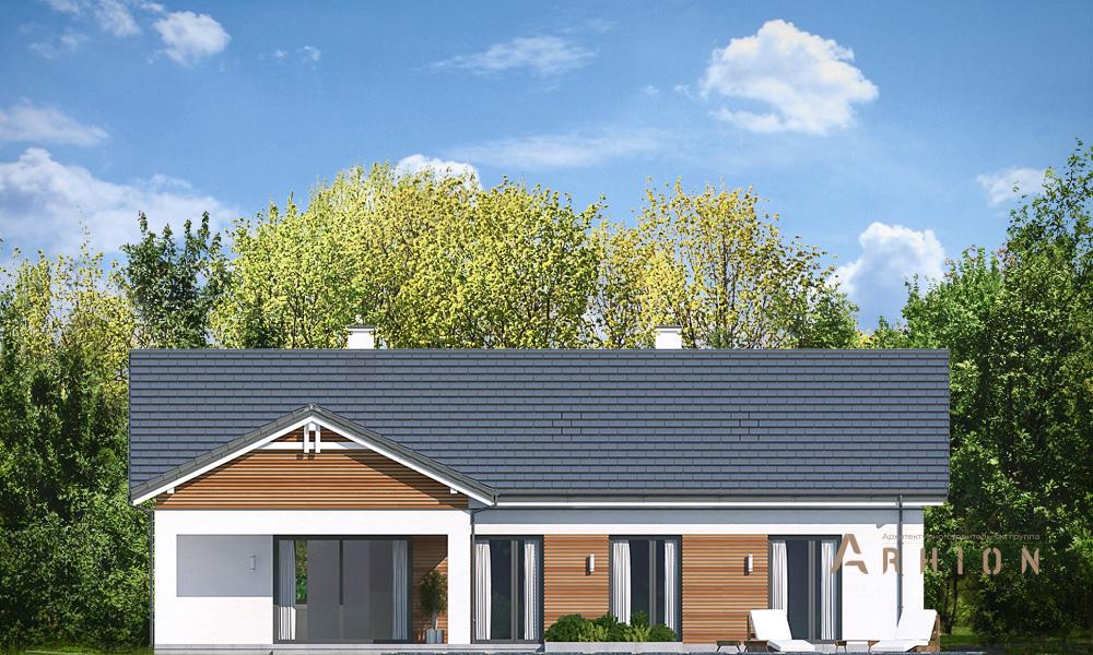 8. Проект одноэтажного дома в стиле хай-тек с плоской кровлей , mp-257, площадью - 247 кв c мансардой, терассой, гаражом