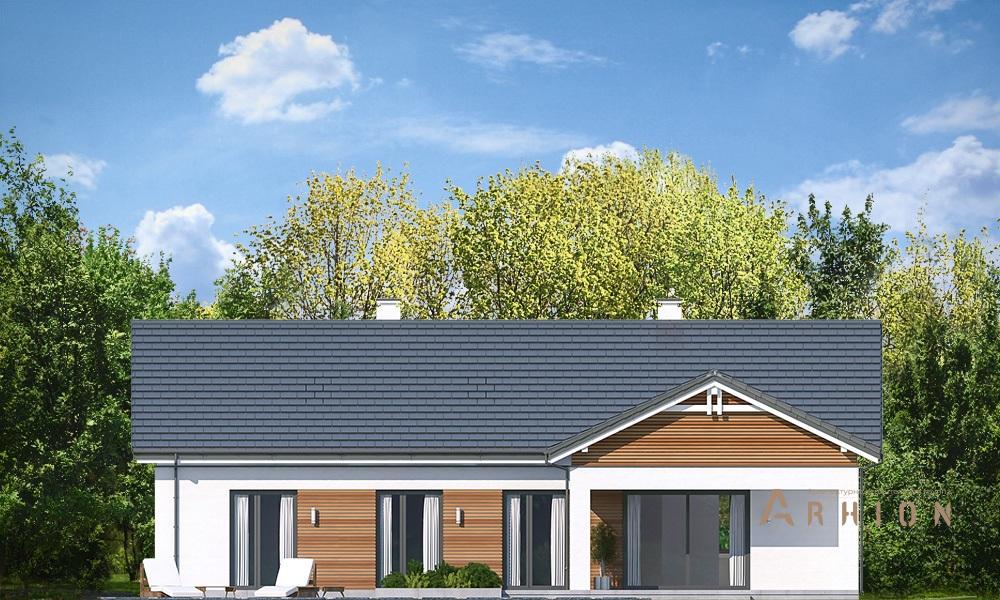 3. Проект одноэтажного дома в стиле хай-тек с плоской кровлей , mp-257, площадью - 247 кв c мансардой, терассой, гаражом