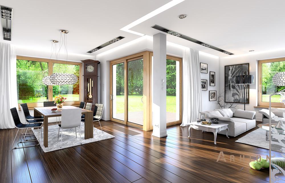 3. Проект двухэтажного дома в современном стиле с четырехскатной, mp-265, площадью - 240 кв c терассой, балконом, гаражом, эркером