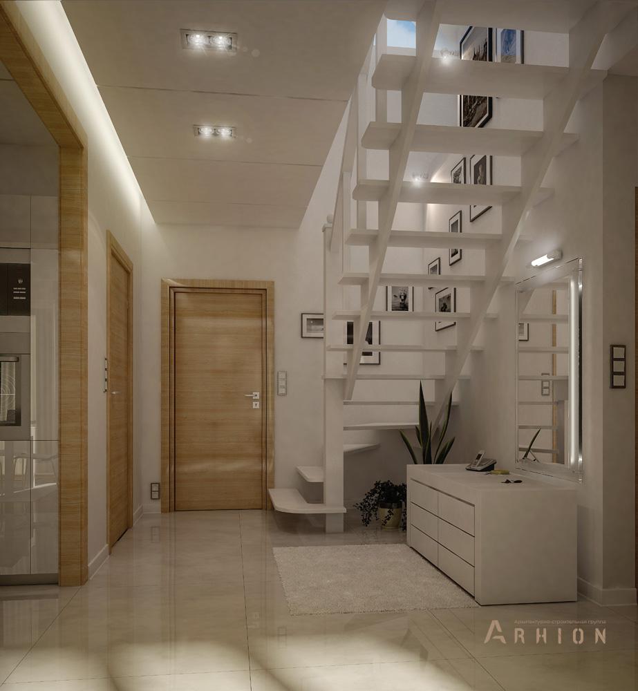 4. Проект одноэтажного дома в европейском стиле с двускатной кровлей, mp-268, площадью - 199 кв c мансардой, терассой, балконом, гаражом, эркером