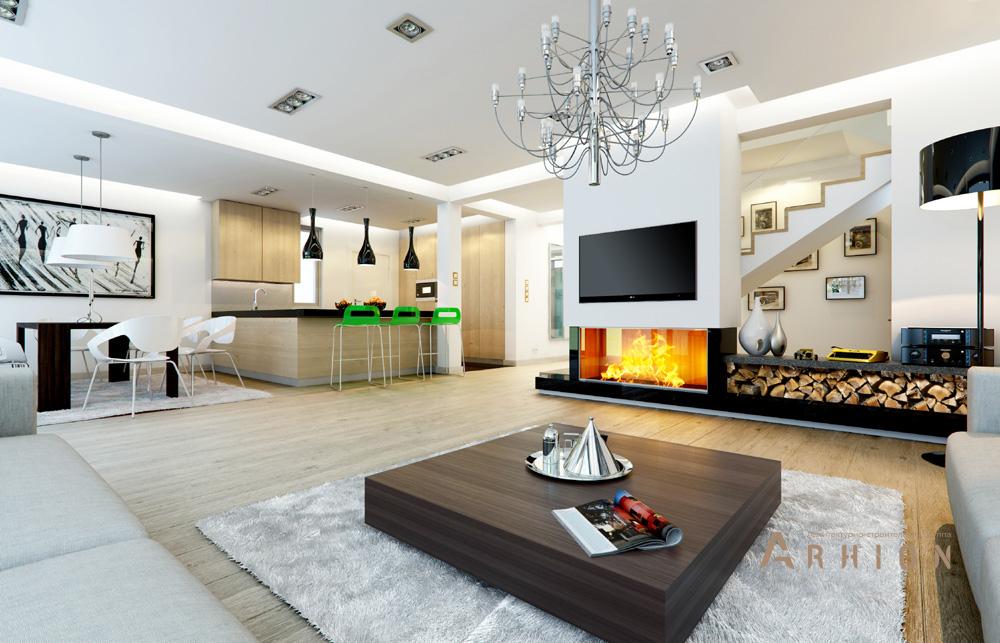 3. Проект одноэтажного дома в европейском стиле с двускатной кровлей, mp-273, площадью - 246 кв c мансардой, терассой, балконом, гаражом