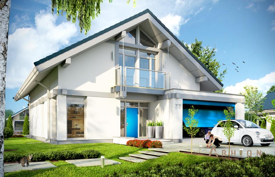 1. Проект одноэтажного дома в европейском стиле с двускатной кровлей, mp-273, площадью - 246 кв c мансардой, терассой, балконом, гаражом