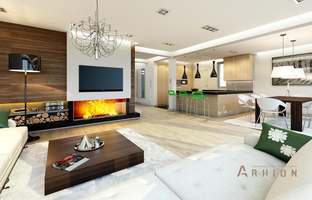 3. Проект одноэтажного дома в канадском стиле с двускатной кровлей, mp-274, площадью - 202 кв c мансардой, терассой, балконом, гаражом