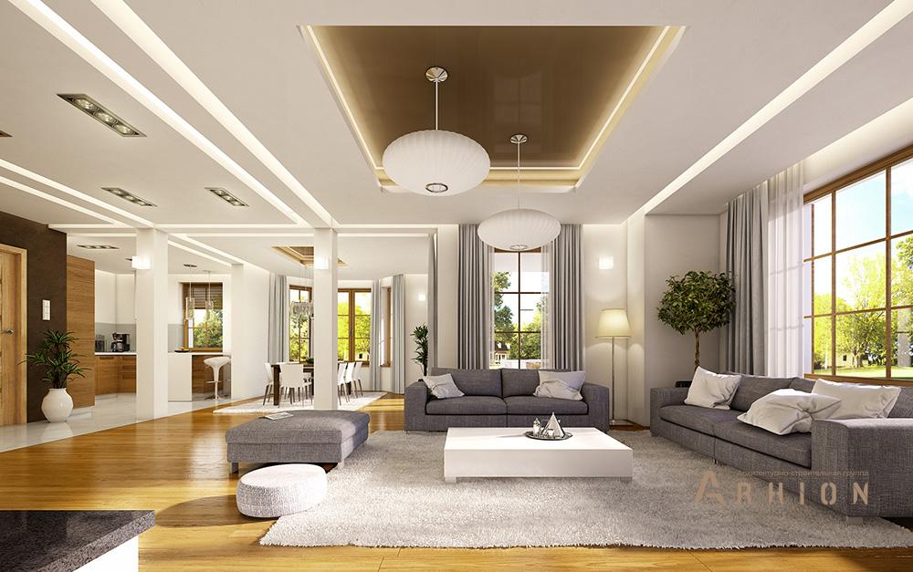 6. Проект одноэтажного дома в прованском стиле с четырехскатной, mp-279, площадью - 256 кв c мансардой, терассой, балконом, гаражом, эркером