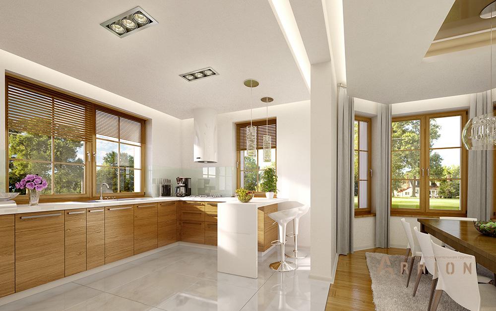 5. Проект одноэтажного дома в прованском стиле с четырехскатной, mp-279, площадью - 256 кв c мансардой, терассой, балконом, гаражом, эркером