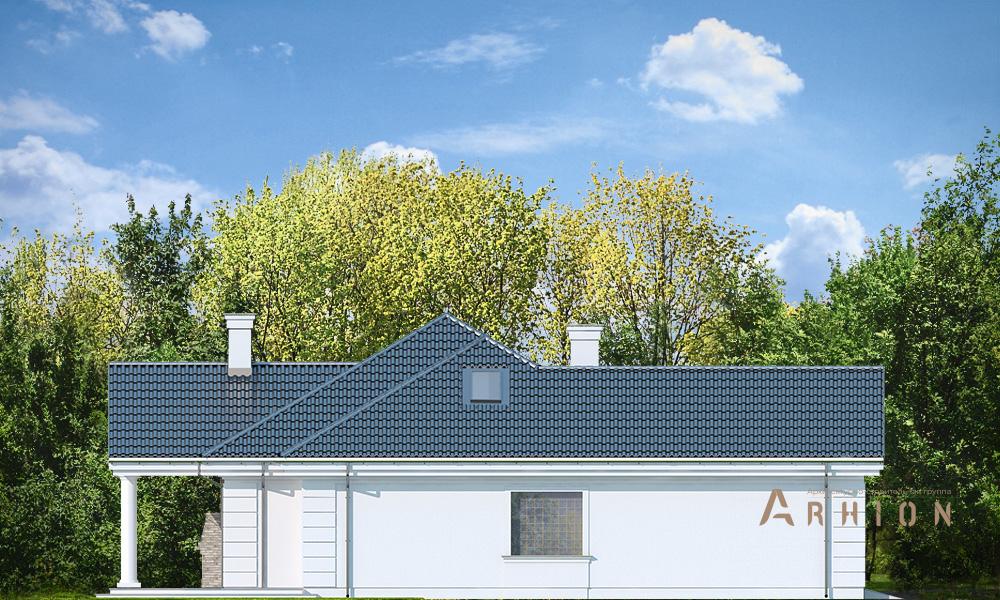 4. Проект одноэтажного дома в классическом стиле с четырехскатной, mp-285, площадью - 260 кв c мансардой, терассой, гаражом, вторым светом