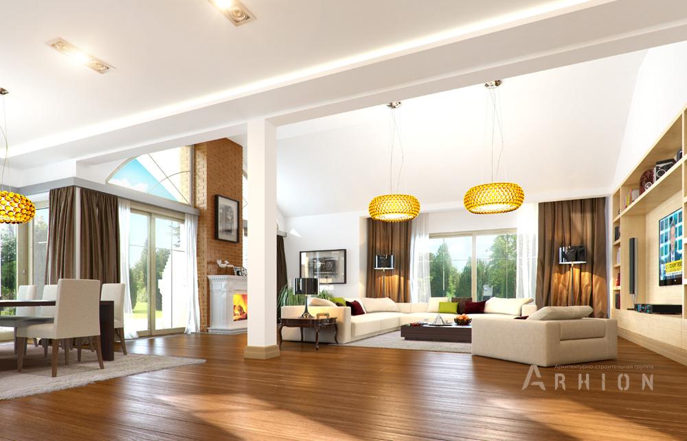 3. Проект одноэтажного дома в классическом стиле с многоскатной кровлей, mp-287, площадью - 367 кв c мансардой, терассой, гаражом, вторым светом