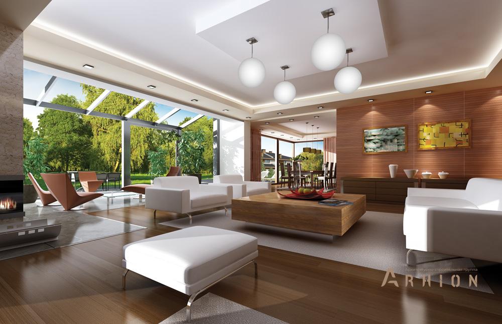 2. Проект одноэтажного дома в стиле Ллойда Райта (прерий) с многоскатной кровлей, mp-302, площадью - 581 кв c мансардой, терассой, гаражом, вторым светом